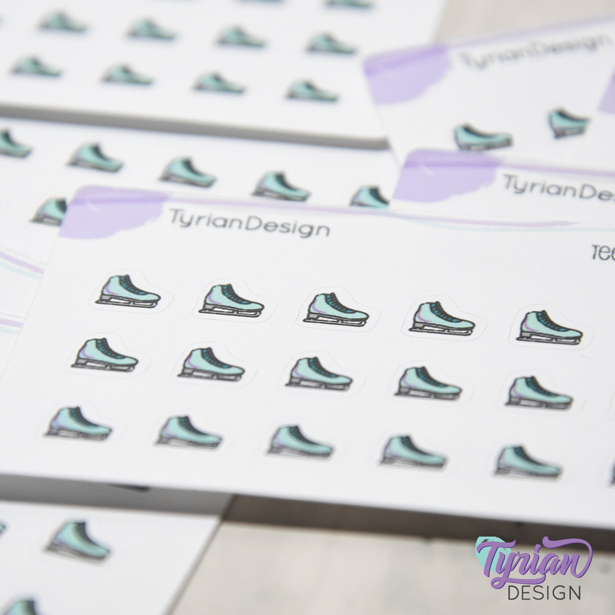 Ice Skating Stickers | 18 stickers | .39 x .32" each