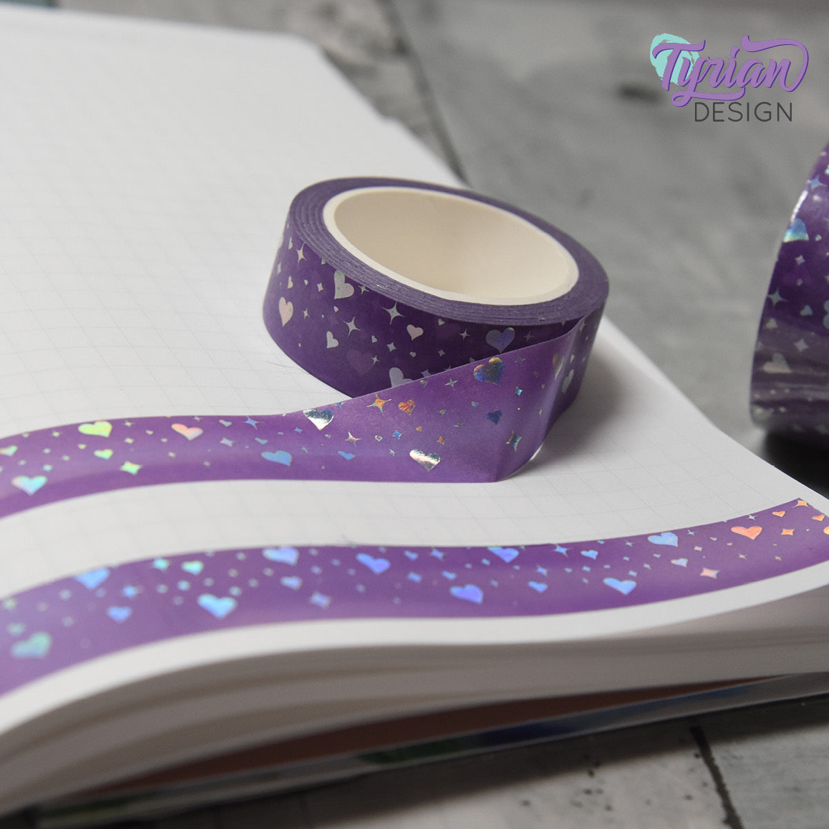 Hearts and Stars Holo Foil Washi Tape | 15mm