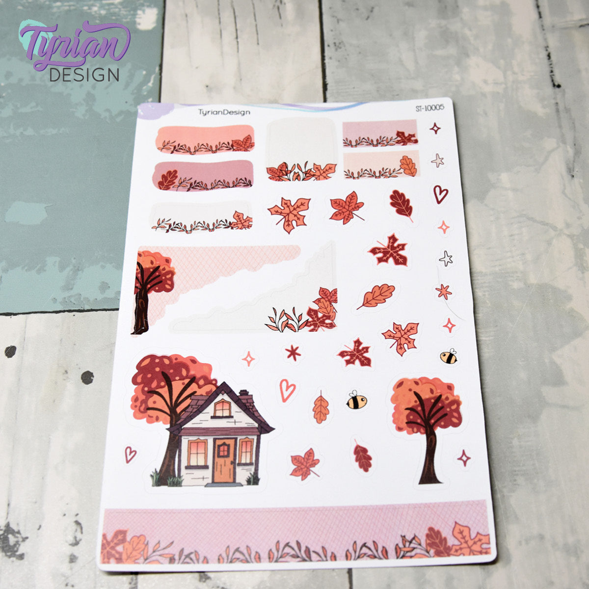Fall Colors Tree House Journal Stickers | 35 Stickers