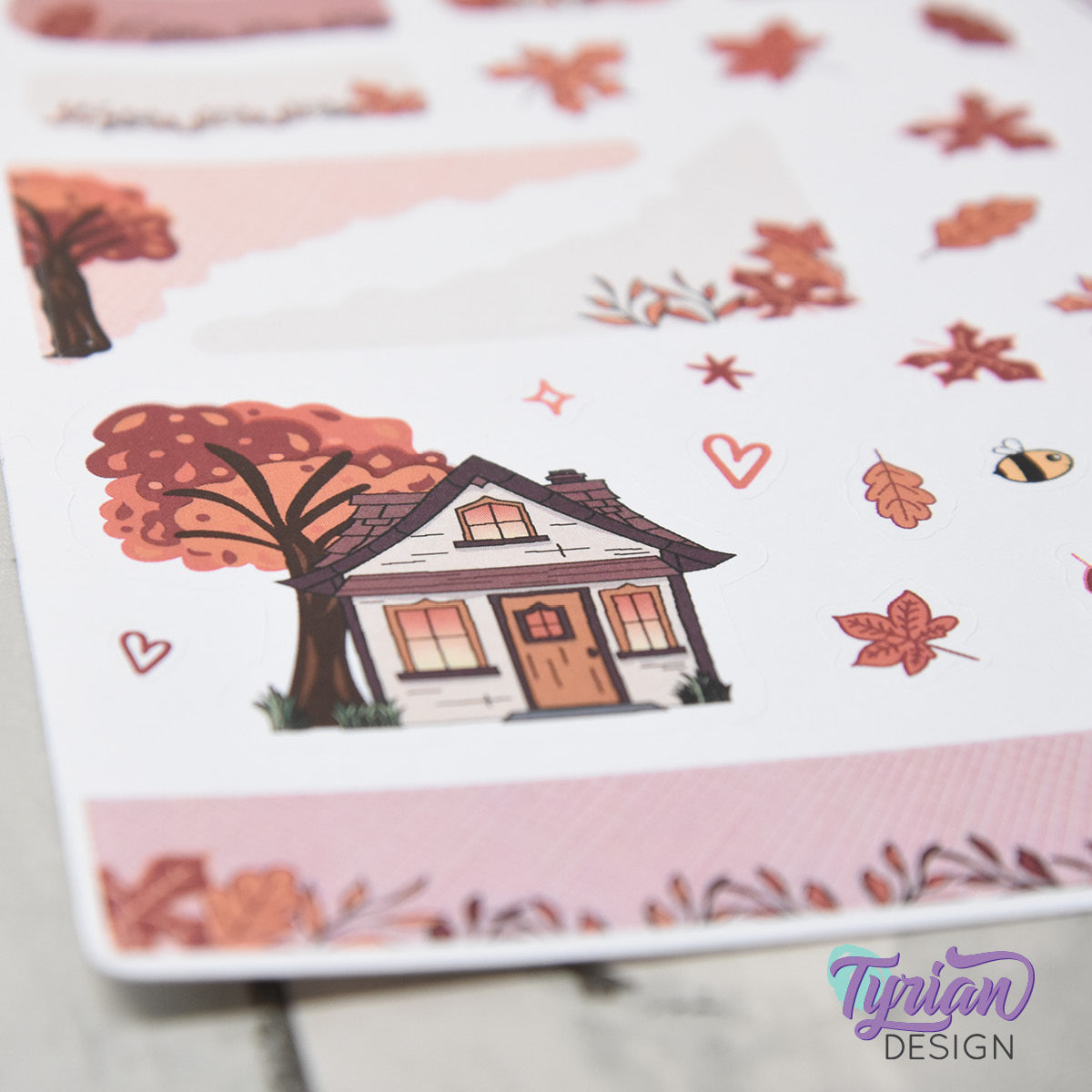 Fall Colors Tree House Journal Stickers | 35 Stickers