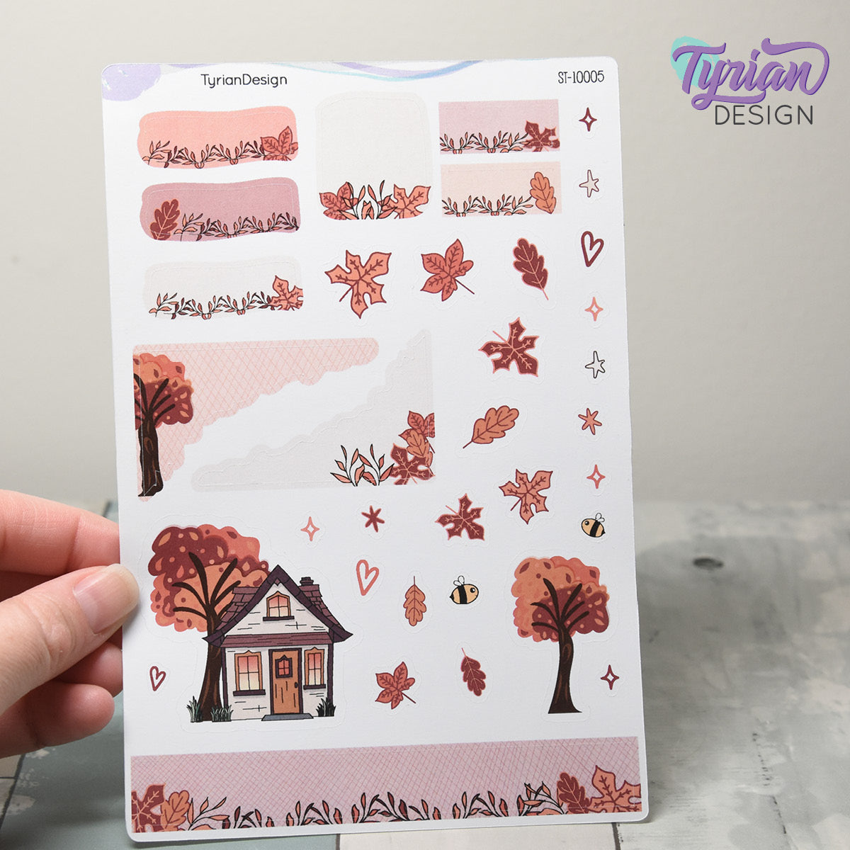 Fall Colors Tree House Journal Stickers | 35 Stickers