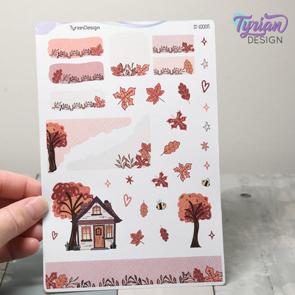 Fall Colors Tree House Journal Stickers | 35 Stickers