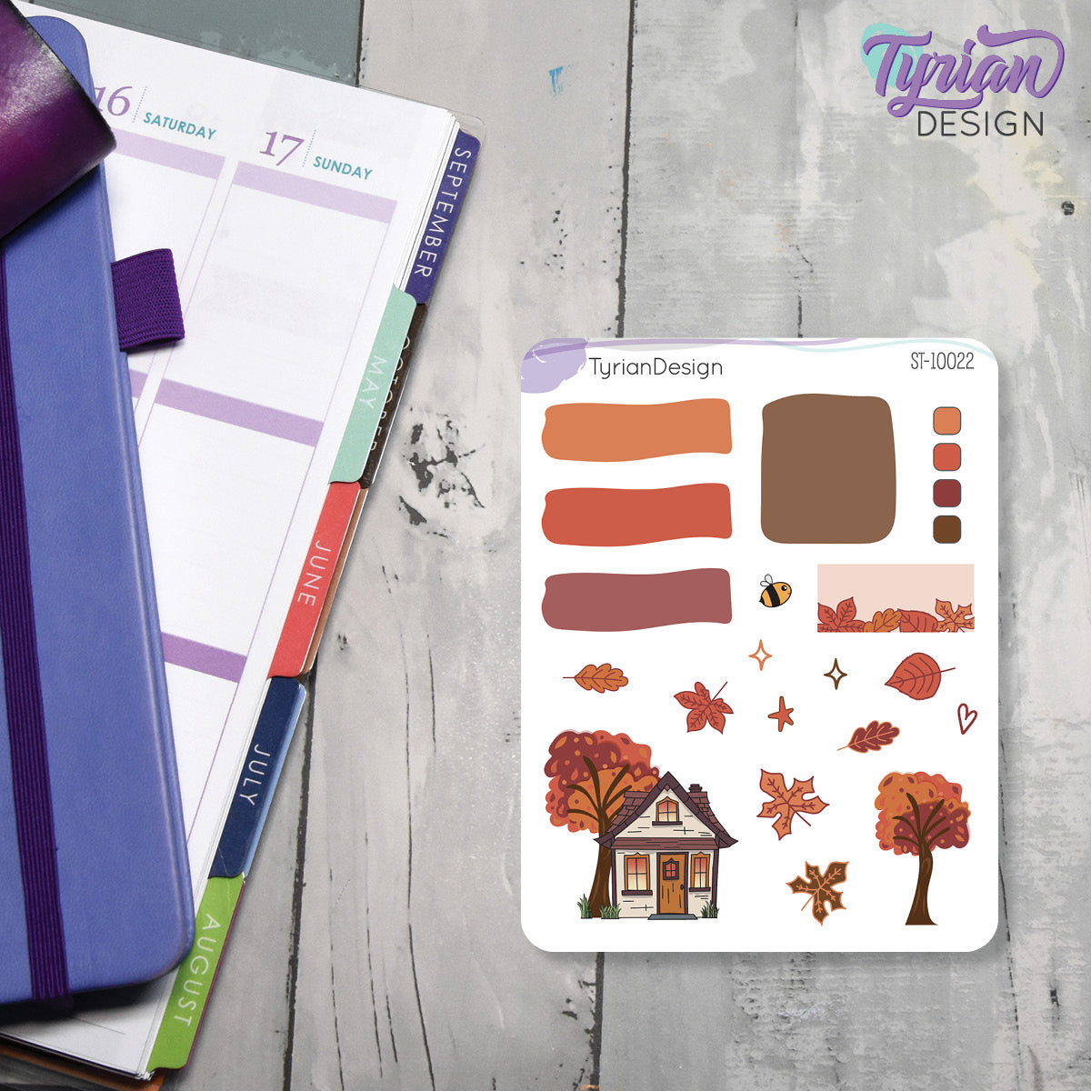 Fall Colors House Journal Stickers | 19 Stickers