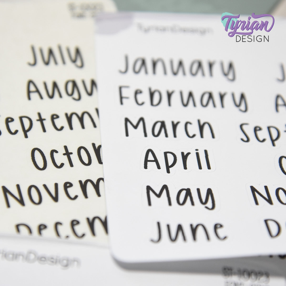 January - December Monthly  | 12 Stickers | Cole Font | 1.56" H