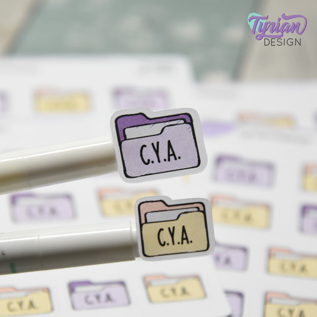 Cover Your Ass Stickers | CYA Files | 14 Stickers | Multiple Sizes
