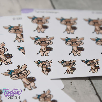 Nerd Giraffe Stickers | Norma| 10 Stickers | Multiple Sizes (Copy)