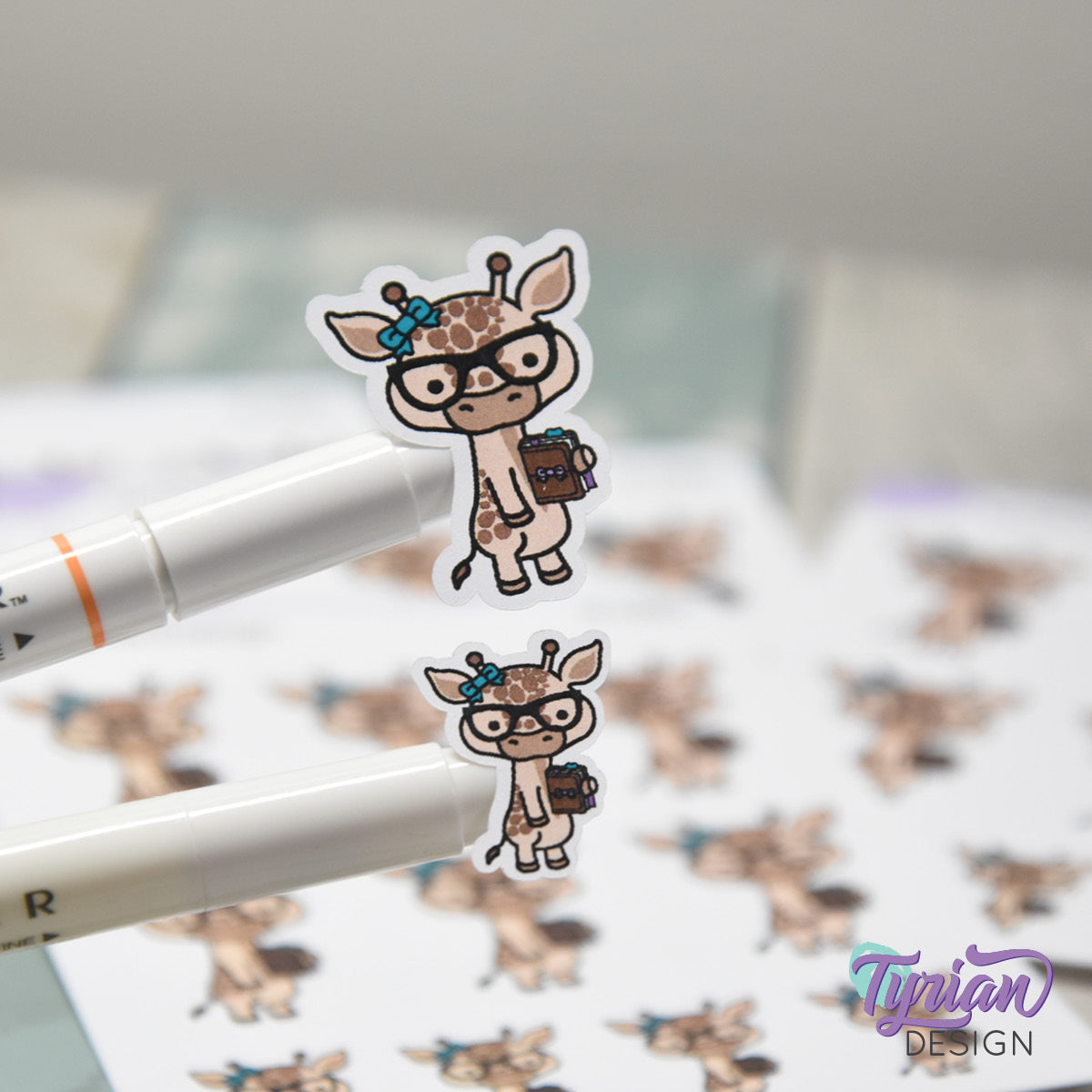 Nerd Giraffe Stickers | Norma| 10 Stickers | Multiple Sizes (Copy)