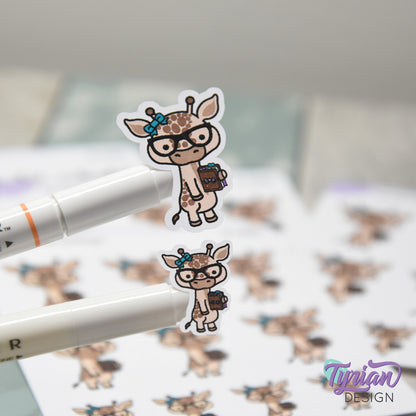 Nerd Giraffe Stickers | Norma| 10 Stickers | Multiple Sizes (Copy)
