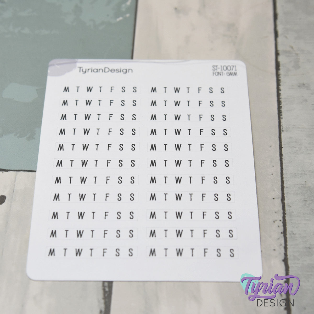 Habit Tracking Vertical Stickers | 22 Stickers | Emm Font