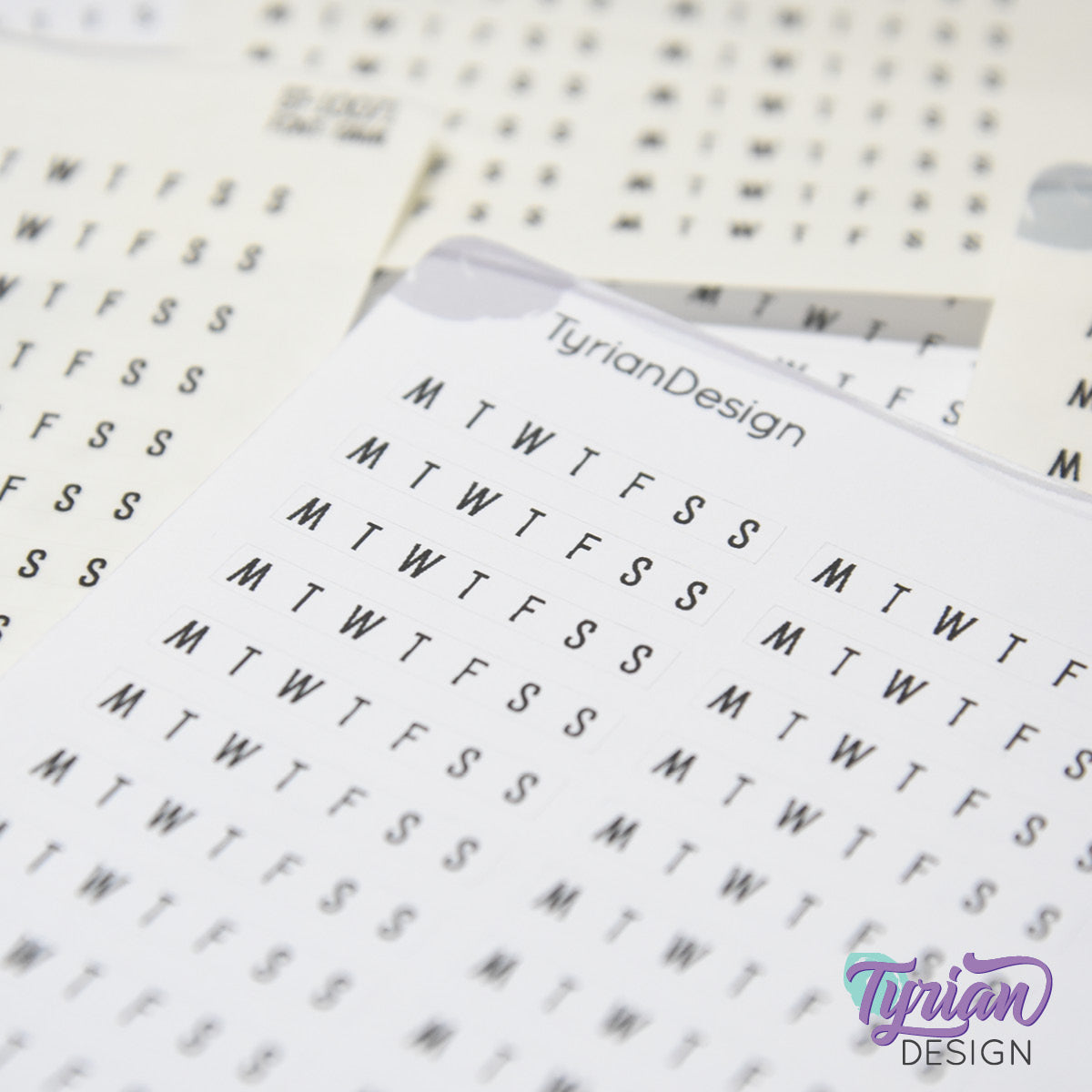 Habit Tracking Vertical Stickers | 22 Stickers | Emm Font