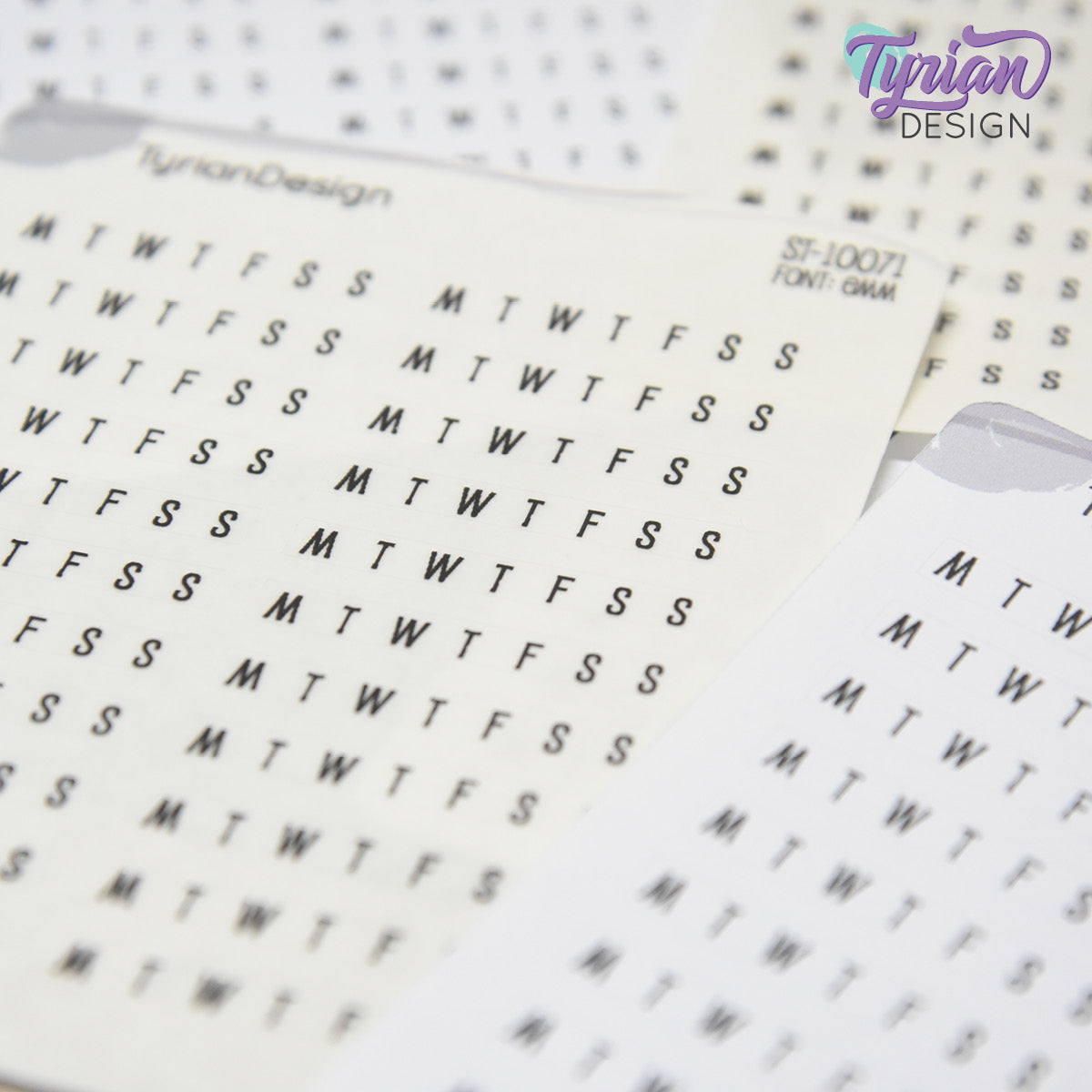 Habit Tracking Vertical Stickers | 22 Stickers | Emm Font