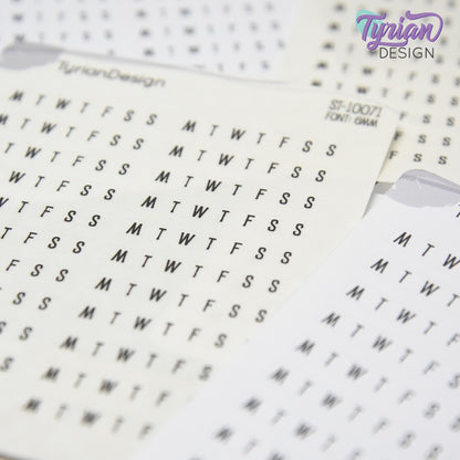 Habit Tracking Vertical Stickers | 22 Stickers | Emm Font