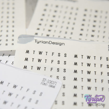 Habit Tracking Vertical Stickers | 22 Stickers | Emm Font