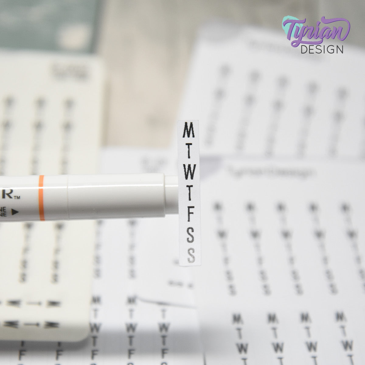 Habit Tracking Vertical Stickers | 22 Stickers | Emm Font