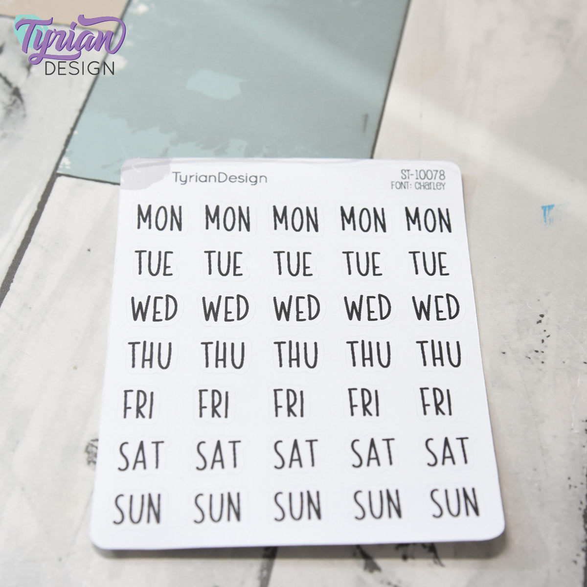 Days of the week Abbreviated Stickers | 35 Stickers | .5 x .45" Each
