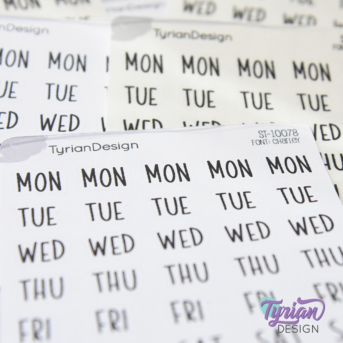 Days of the week Abbreviated Stickers | 35 Stickers | .5 x .45" Each