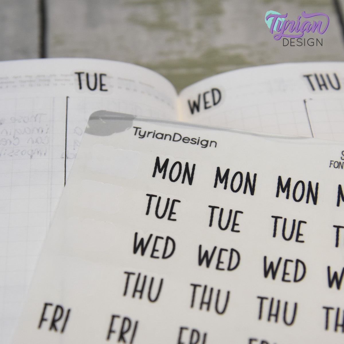 Days of the week Abbreviated Stickers | 35 Stickers | .5 x .45" Each