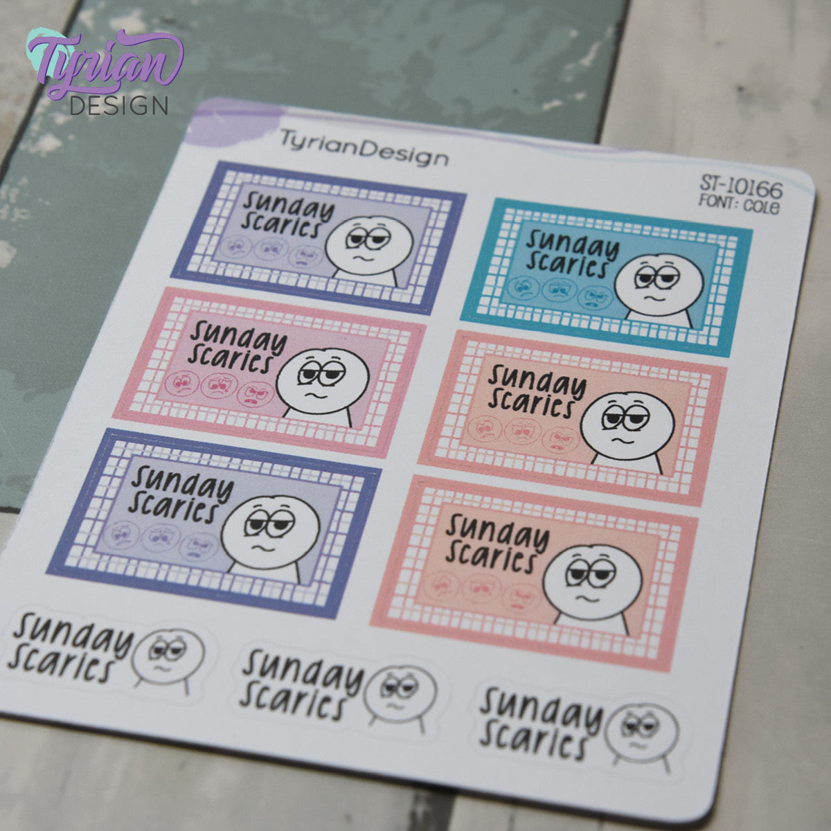 Sunday Scaries Stickers | 9 Stickers | 2 sizes