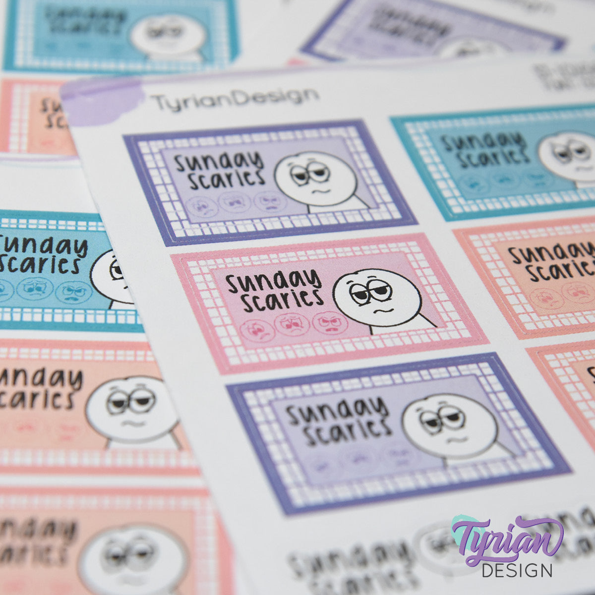 Sunday Scaries Stickers | 9 Stickers | 2 sizes