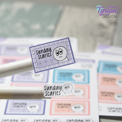Sunday Scaries Stickers | 9 Stickers | 2 sizes
