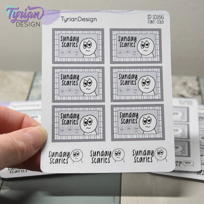 Sunday Scaries Stickers | 9 Stickers | 2 sizes