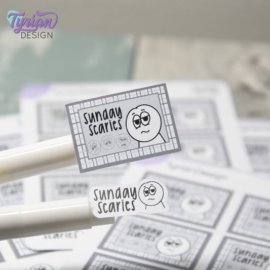 Sunday Scaries Stickers | 9 Stickers | 2 sizes