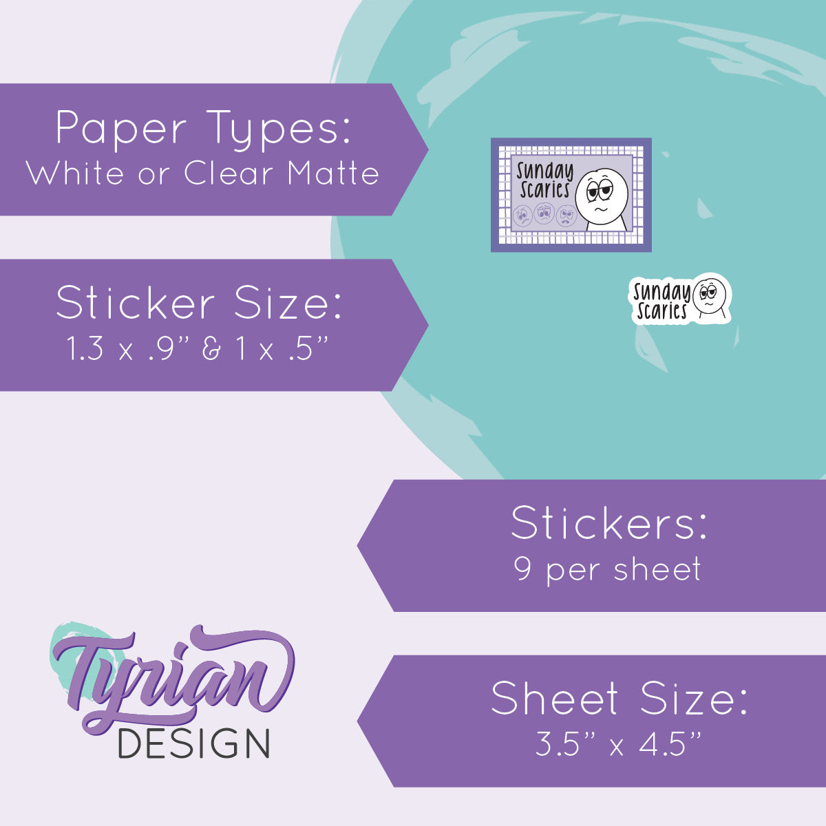 Sunday Scaries Stickers | 9 Stickers | 2 sizes