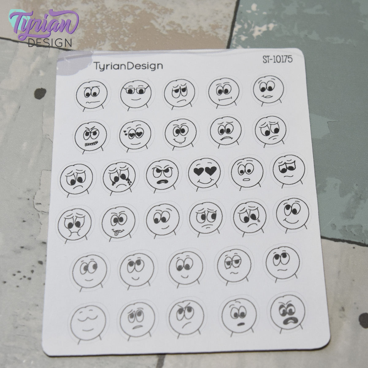 Small WAFI Emo Stickers | Variety of Emotions | 32 Stickers | .5 x .54" each