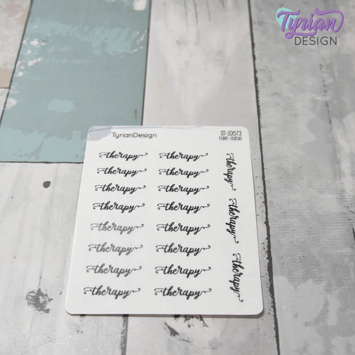 Therapy Stickers | 19 Stickers | 1.1" x .4"  Each | Curlie Font