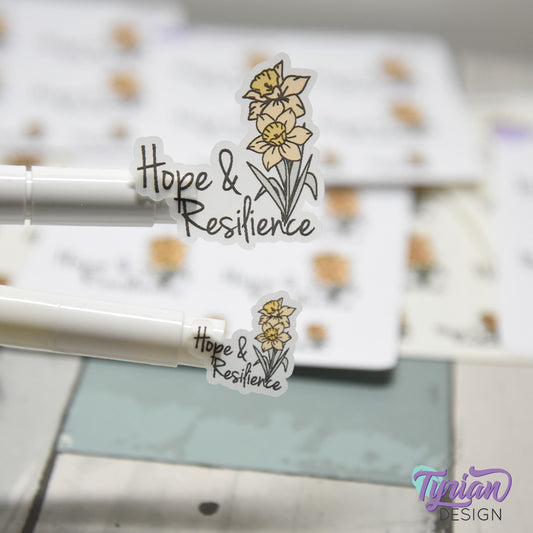 Hope and Resilience Daffodil Stickers | 7 Stickers