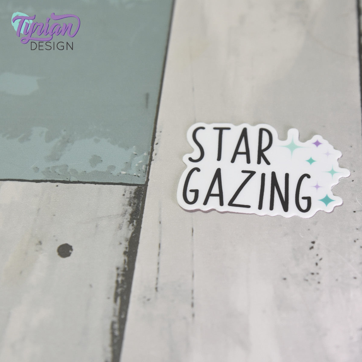 Star Gazing Small Vinyl Sticker| 2 x 1.5"
