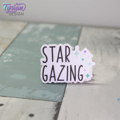 Star Gazing Small Vinyl Sticker| 2 x 1.5"
