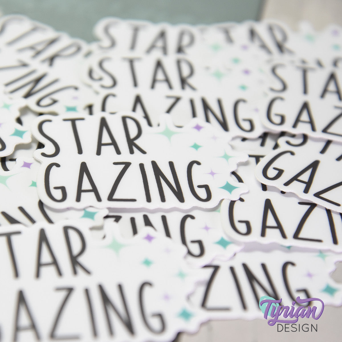 Star Gazing Small Vinyl Sticker| 2 x 1.5"