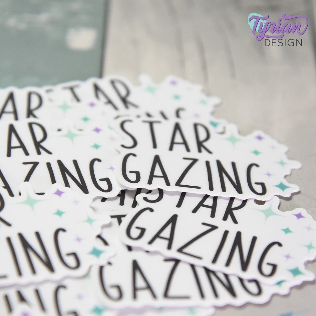 Star Gazing Small Vinyl Sticker| 2 x 1.5"