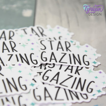 Star Gazing Small Vinyl Sticker| 2 x 1.5"