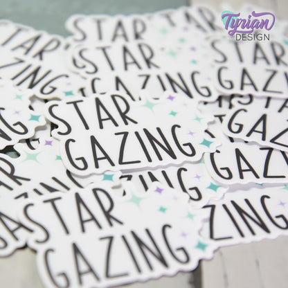 Star Gazing Small Vinyl Sticker| 2 x 1.5"