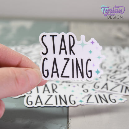 Star Gazing Small Vinyl Sticker| 2 x 1.5"