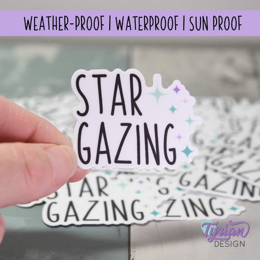 Star Gazing Small Vinyl Sticker| 2 x 1.5"