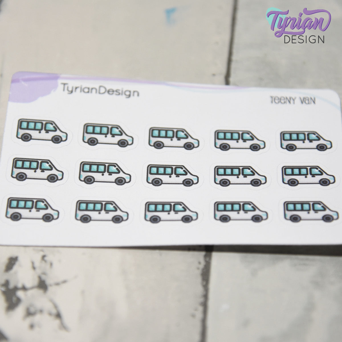 Van Transit Stickers | 15 stickers | .6 x .37" each
