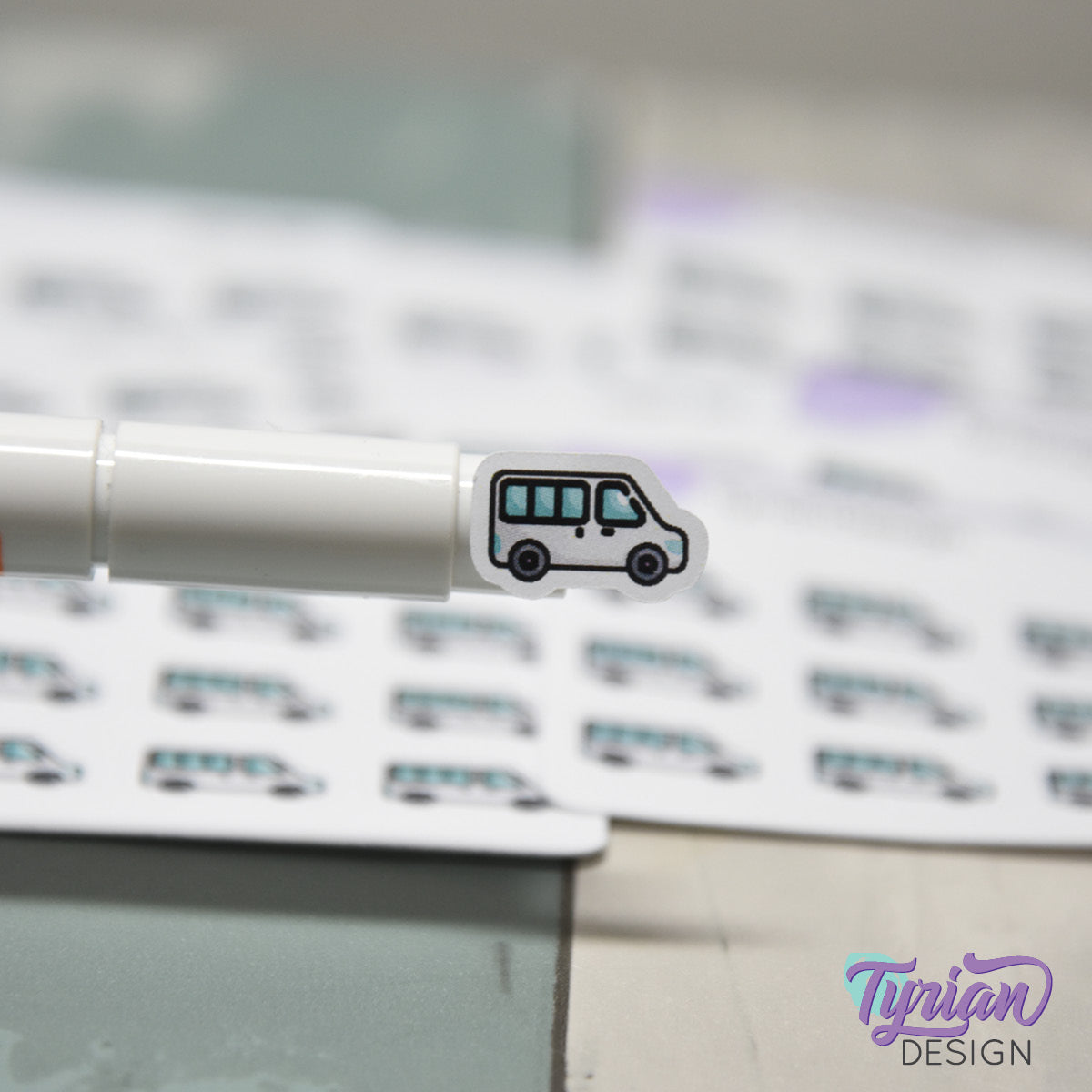 Van Transit Stickers | 15 stickers | .6 x .37" each