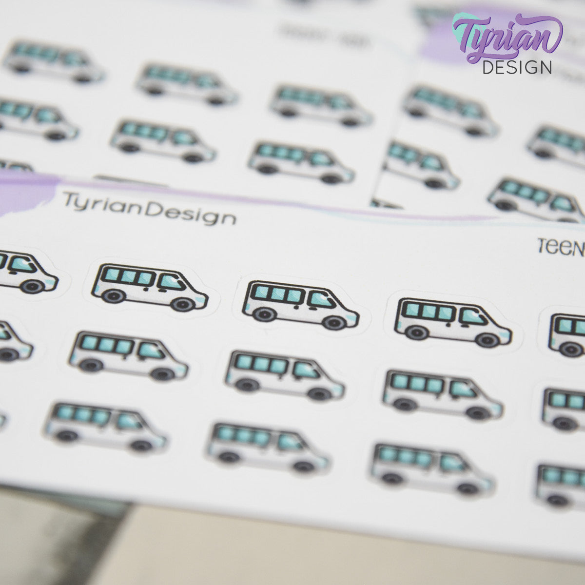 Van Transit Stickers | 15 stickers | .6 x .37" each