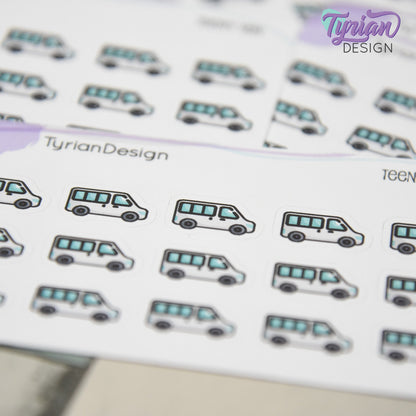 Van Transit Stickers | 15 stickers | .6 x .37" each
