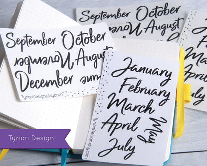 January - December Monthly Stickers (Small)