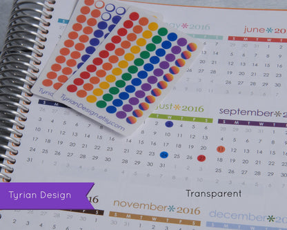 5mm Circle Dot Stickers | 77 Stickers | Multiple color options