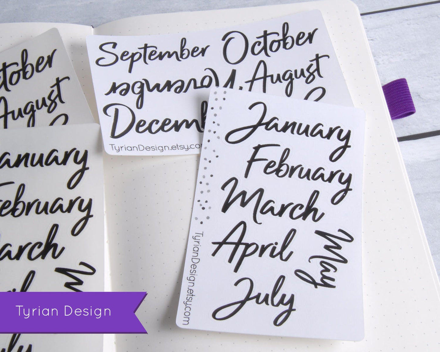 January - December Monthly Stickers (Small)