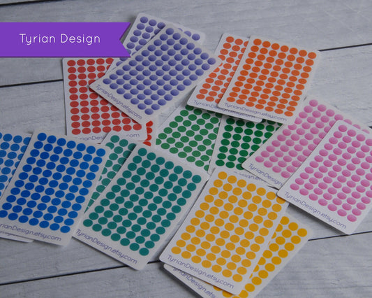 5mm Circle Dot Stickers | 77 Stickers | Multiple color options