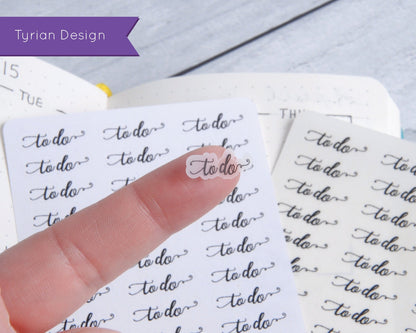 To Do Stickers | 27 Stickers | 8 x .3" each |