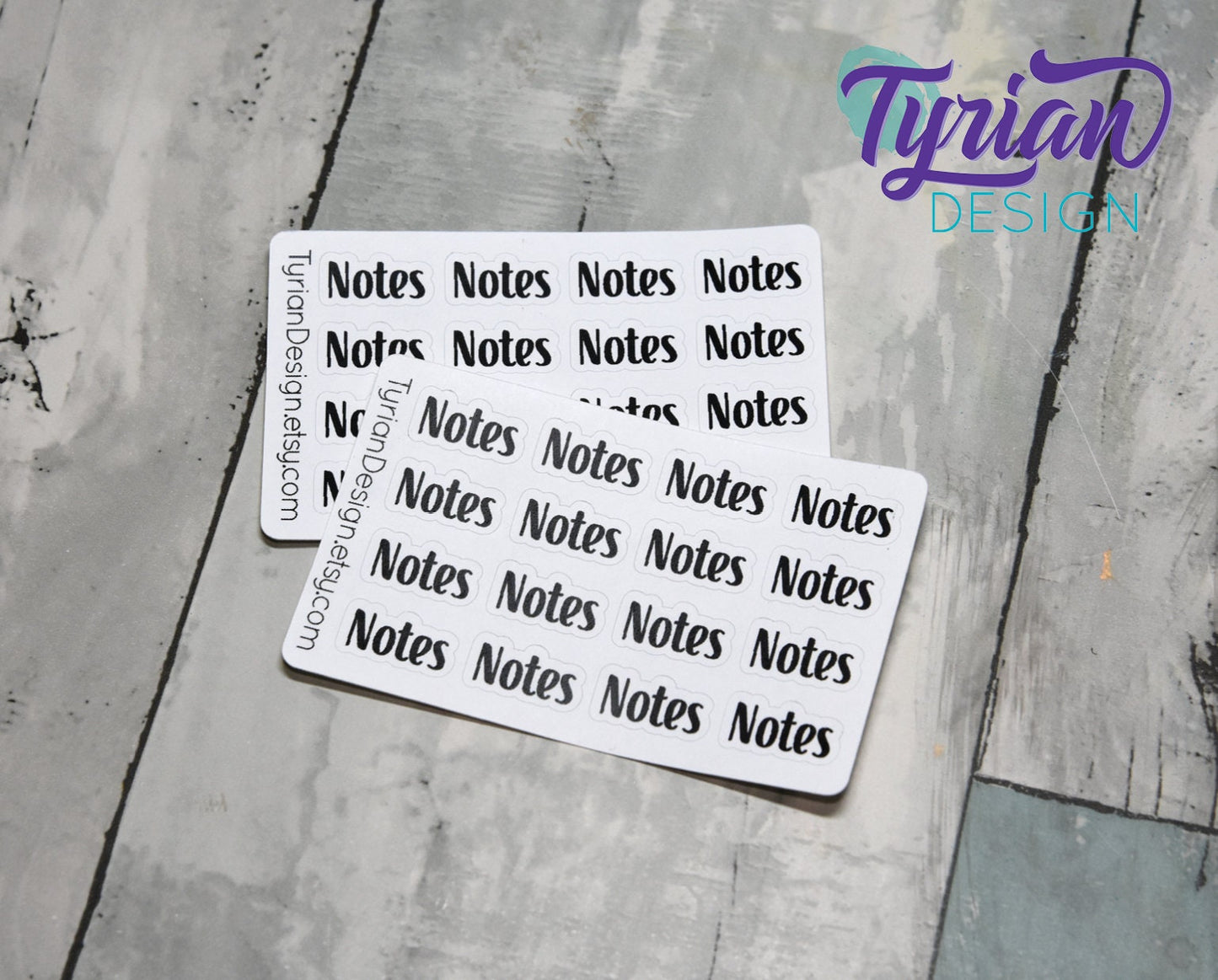 Notes Stickers Mini Sheet for Planners and Journals. Black,Rainbow  or Pastel Rainbow, clear or white matte stickers