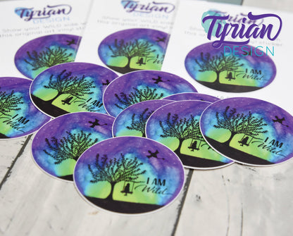 I am Wild Vinyl Sticker | 2" Round