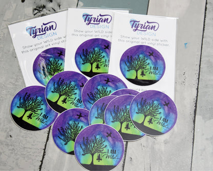 I am Wild Vinyl Sticker | 2" Round